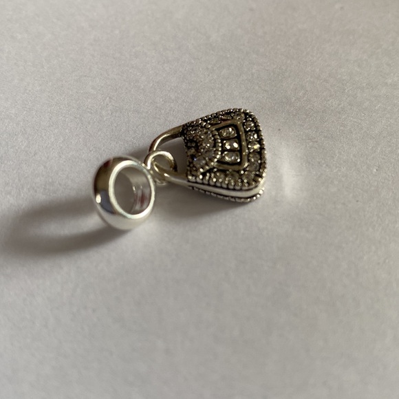 Purse Pocketbook Silver-tone Charm for Bracelet or Necklace - Picture 8 of 10